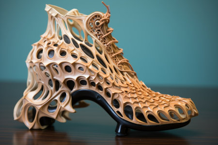customized 3d printed prosthetic foot with shoe, created with generative aiの素材