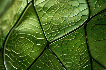 close-up of artificial leaf structure and materials, created with generative aiの素材