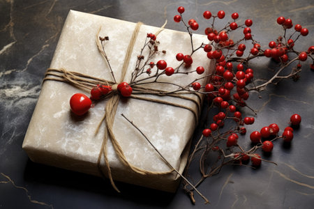 creative gift toppers like sprigs and ornaments, created with generative aiの素材