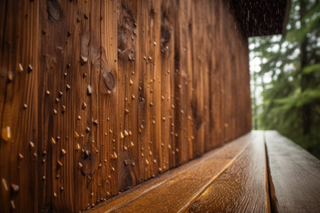 architectural detail of wood, with texture and natural grain visible, created with generative aiの素材