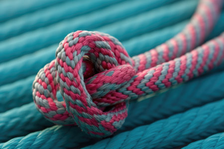 reef knot used in sail reefing, created with generative aiの素材