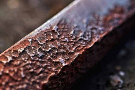 close-up of a sharpening steel and knife, created with generative aiの素材