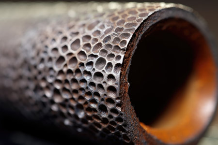 welded metal joint cooling with visible texture, created with generative aiの素材