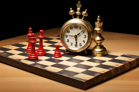 chess clock ticking down, emphasizing time pressure, created with generative aiの素材