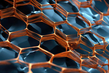 graphene sheets under magnification, created with generative aiの素材