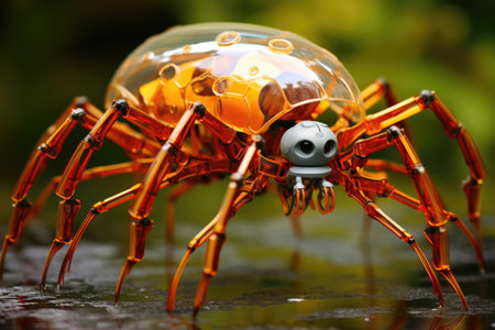 nanotechnology used in biohybrid robot construction, created with generative aiの素材