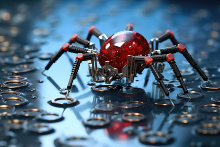 nano-scale components of a biohybrid robot, created with generative aiの素材