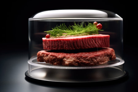 nutrient-rich solution for cultured meat growth, created with generative aiの素材