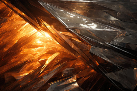 close-up of solar sail material reflecting sunlight, created with generative aiの素材