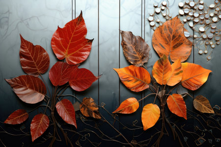 solar panels and artificial leaves side by side, created with generative aiの素材