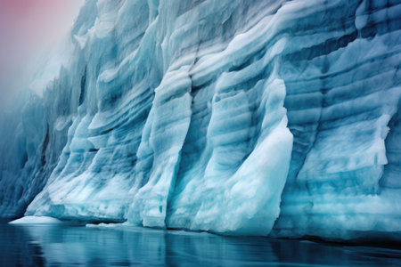 abstract patterns in iceberg layers during drilling, created with generative aiの素材