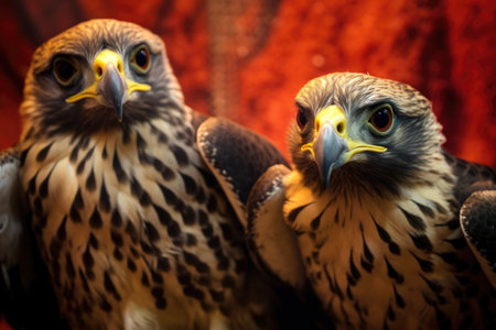 close-up of falcons sharp talons ready to grasp its prey, created with generative aiの素材