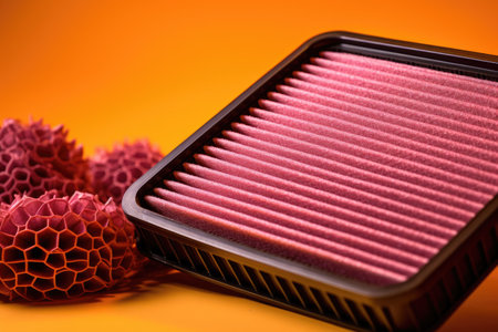 dashboard warning lights illuminated in a dim garage, created with generative aiの素材