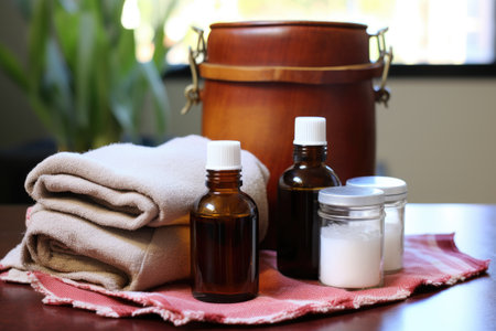 natural homemade leather cleaning solution, created with generative aiの素材