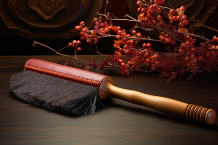 soft brush for cleaning leather surface, created with generative aiの素材