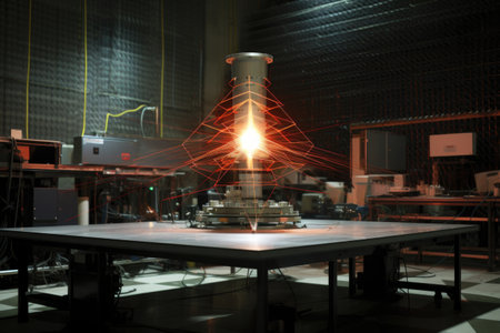 quantum radar antenna in a research laboratory, created with generative aiの素材