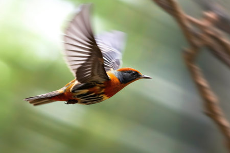 arrow flight captured in high-speed against a blurred background, created with generative aiの素材