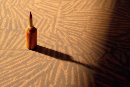 matchstick casting shadows on a textured surface, created with generative aiの素材