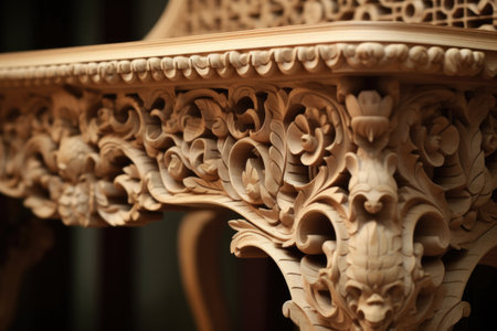 cnc machine carving intricate furniture details, created with generative aiの素材