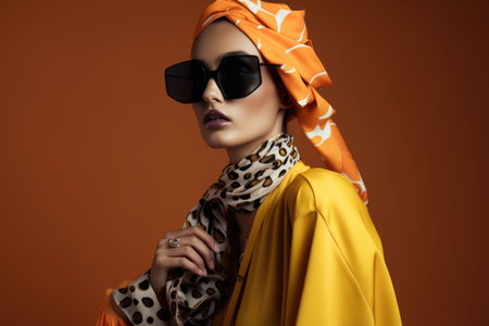 fashion editorial, featuring mix of apparel styles and accessories, created with generative aiの素材