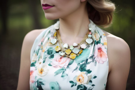 fashion sketch of dramatic evening gown with intricate detailing, created with generative aiの素材