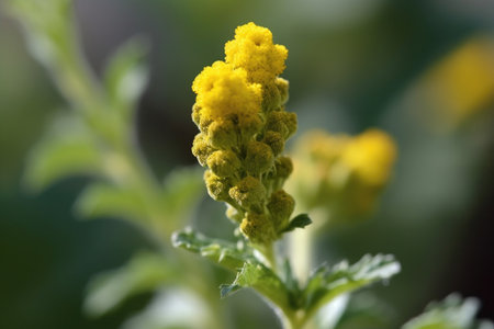 closeup of a flowering plant growing outdoors, created with generative aiの素材