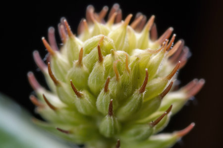 closeup of a budding flower, created with generative aiの素材