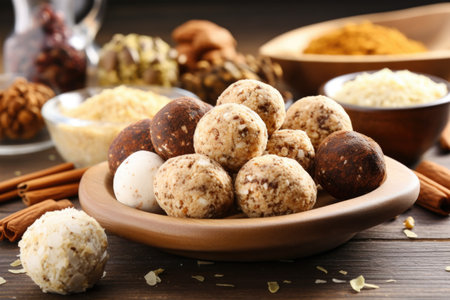 high protein snacks for elderly nutrition, created with generative aiの素材