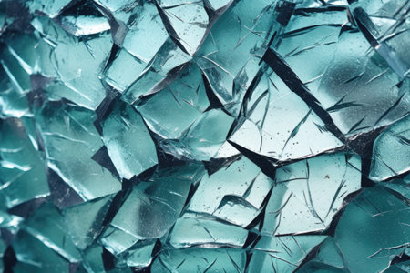 macro shot of the texture of a cracked aquarium glass, created with generative aiの素材