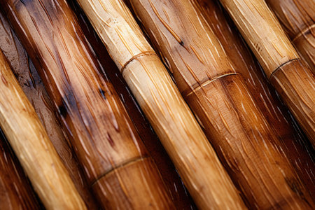macro shot of a bamboo surface showing its natural texture, created with generative aiの素材