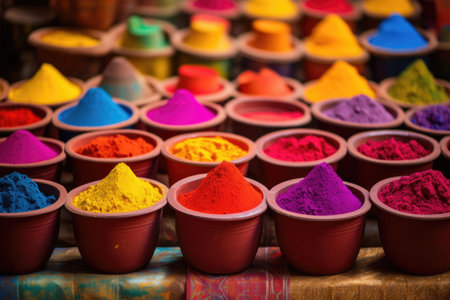 diwali lanterns hanging from a tree branch, created with generative aiの素材