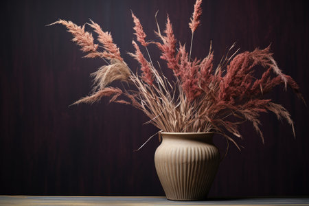 a dry plant in a pot, created with generative aiの素材
