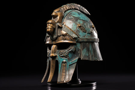 maccabee soldiers bronze helmet, created with generative aiの素材
