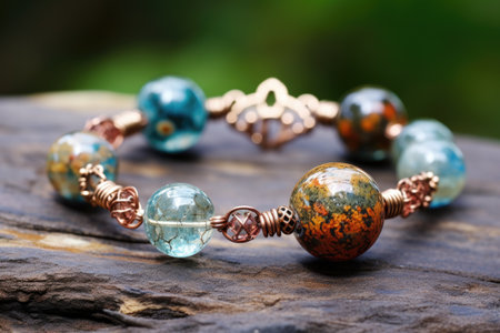 handmade bracelet for parent in distant location, created with generative aiの素材