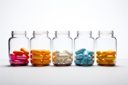 prescription bottles of digestive medication, created with generative aiの素材