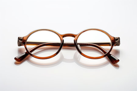 a stylish eyeglass with magnifying lens, created with generative aiの素材