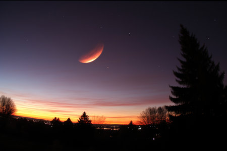 planet jupiter in the sky during solstice, created with generative aiの素材