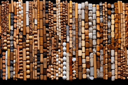 a collection of cigarette ends arranged in sequence, created with generative aiの素材