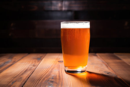 hand holding a glass filled with aromatic india pale ale, created with generative aiの素材
