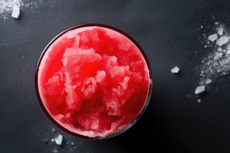 high-angle shot of a daiquiri with crushed ice, created with generative aiの素材