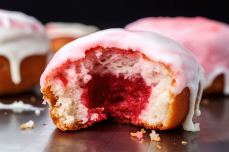 donut with a bite taken out of it, created with generative aiの素材