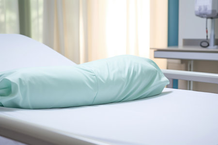 body pillow on a maternity bed in a hospital, created with generative aiの素材