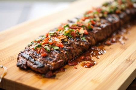 skirt steak in spicy chipotle marinade, created with generative aiの素材