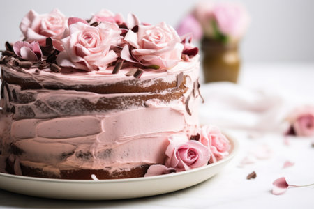 a cake decorated with boxing day themed frosting, created with generative aiの素材