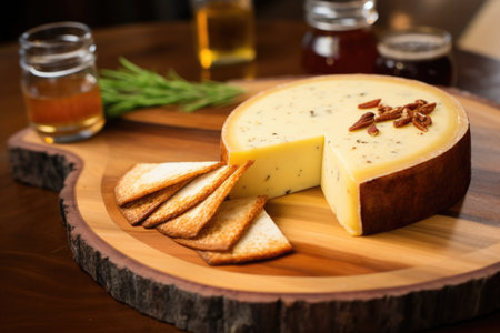 gouda cheese smoked over hickory, created with generative aiの素材