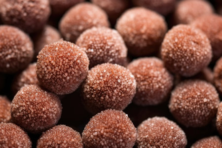 macro shot of date balls surface texture, created with generative aiの素材