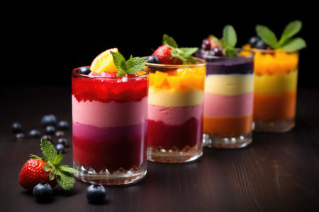 layered mousse with colorful fruit purê§æçâ°âæçææçææâçæ¤çæ âæææ¸æçæçæ¤çæâææ¤ï¿½の素材