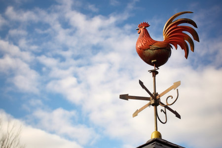 weather vane spinning in a strong breeze, created with generative aiの素材