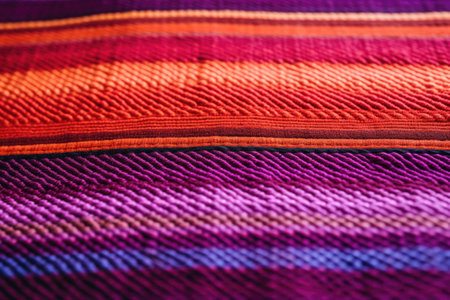 handcrafted indigenous textile closeup, created with generative aiの素材
