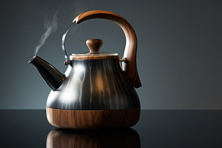 a lifetime guarantee kettle with a melted handle, created with generative aiの素材